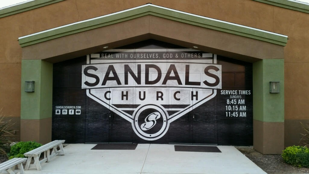 Sandals Church Vinyl Window Wraps