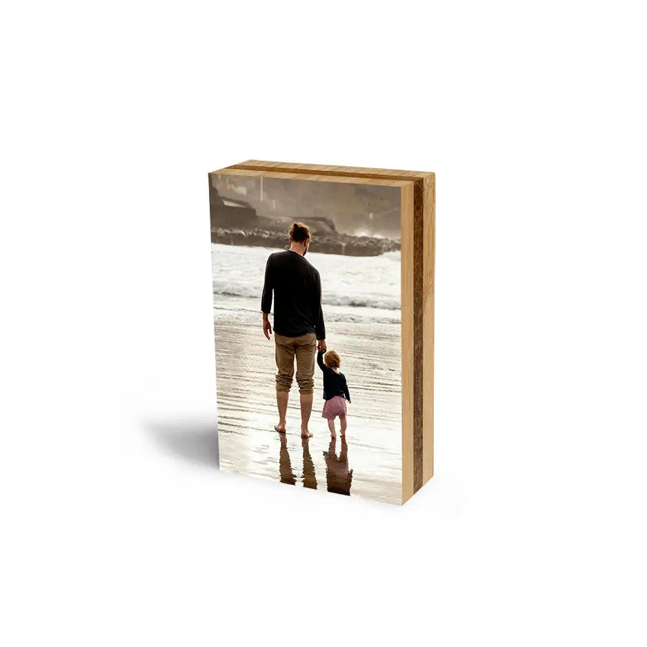 5x7 Bamboo Photo Block - Portrait / No gift wrapped