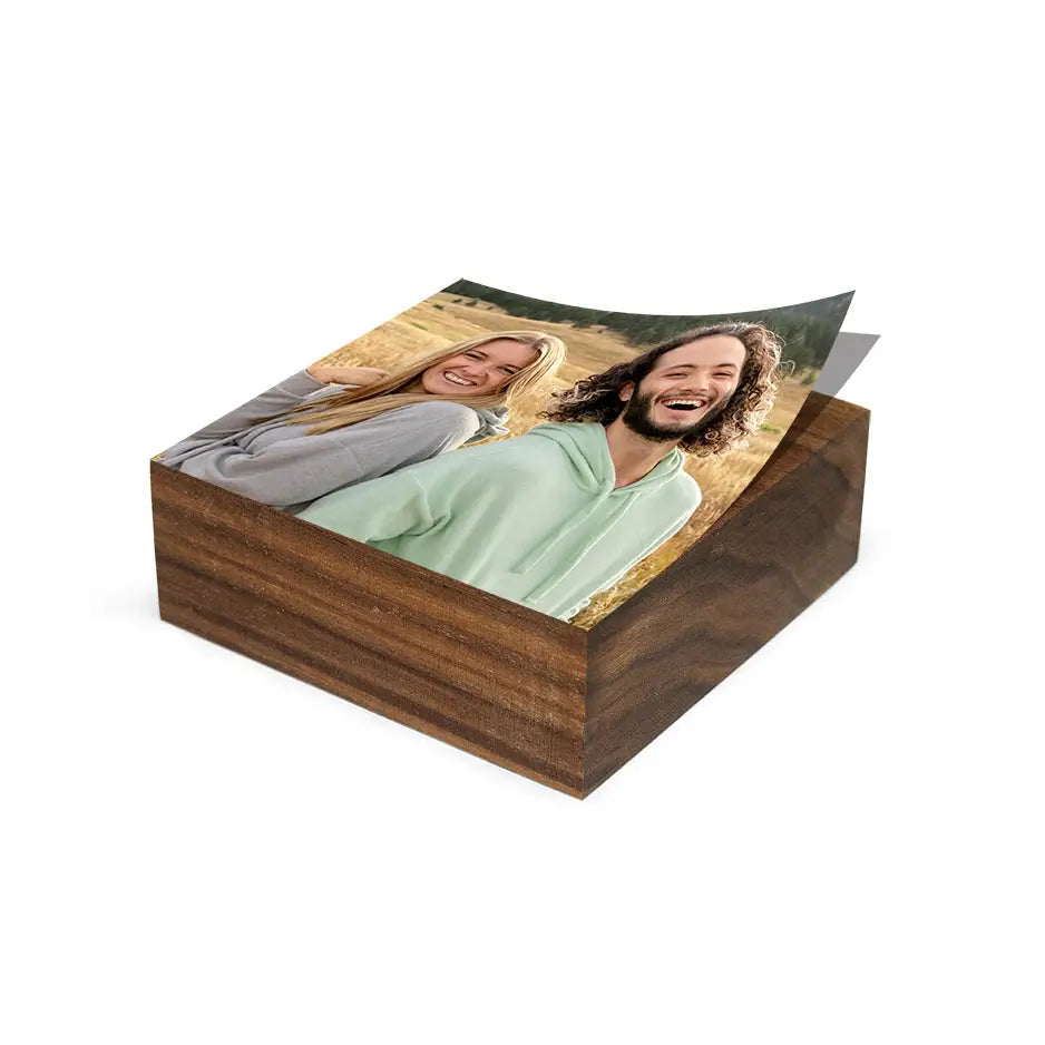 6x6 Black Walnut Photo Block