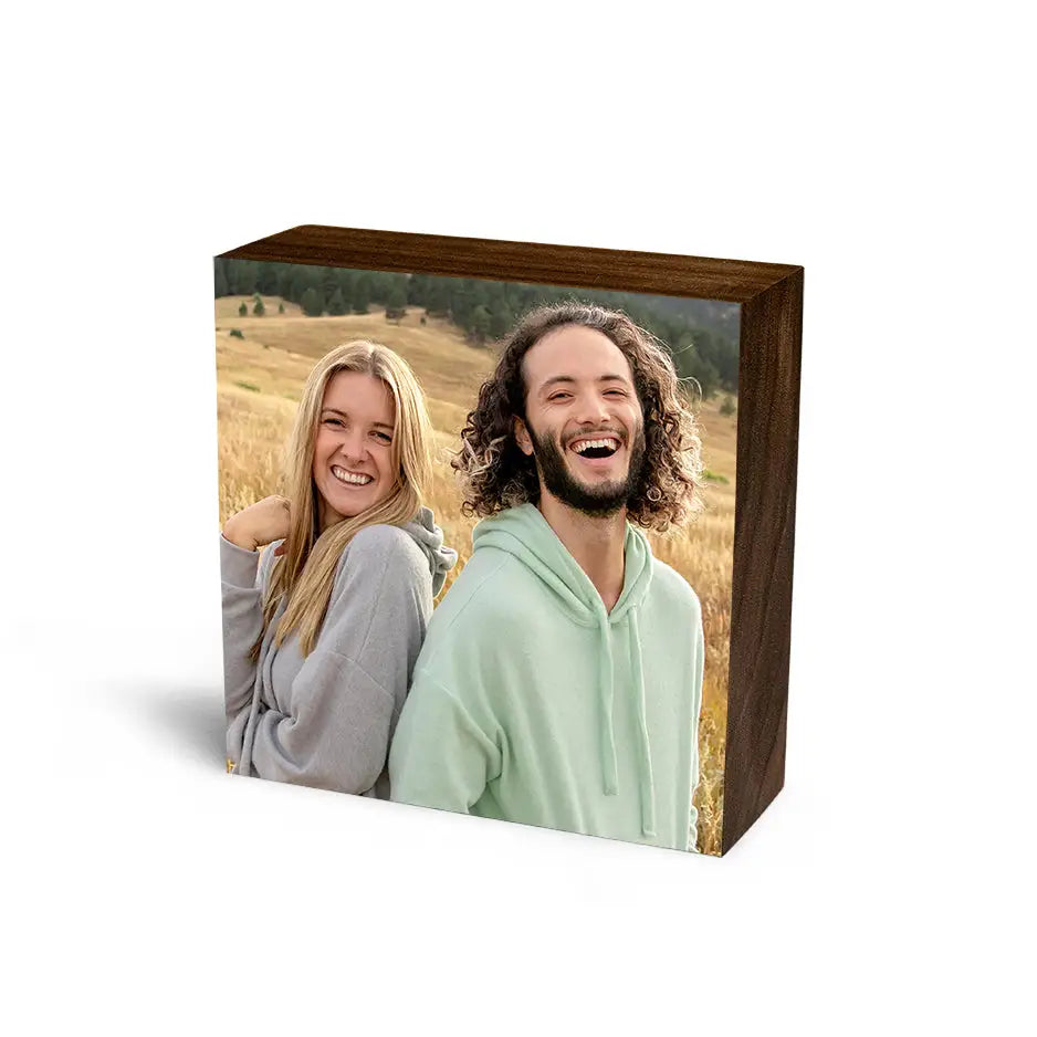 6x6 Black Walnut Photo Block - No gift wrapped